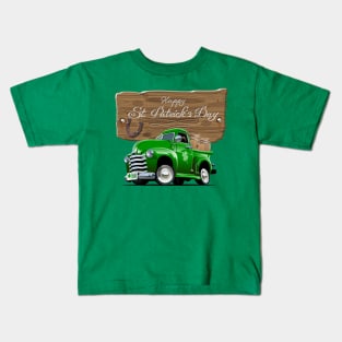 Saint Patrick's vintage cartoon truck Kids T-Shirt